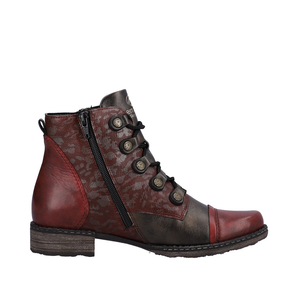 Remonte Synthetic Material Women's Mid Height D4391 Mid-Height Boots - Red Combination QTX8b5W8
