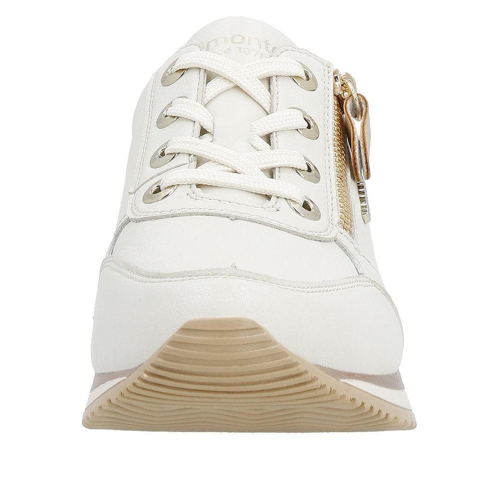 Remonte Women's Style D0H11 Athletic Lace-Up With Zip - White Combination 85aM3OkF