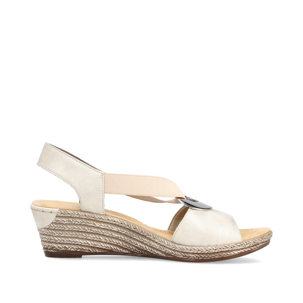 Rieker Women's Style 624H6 Dress Sandal - Beige aFnmA2Es