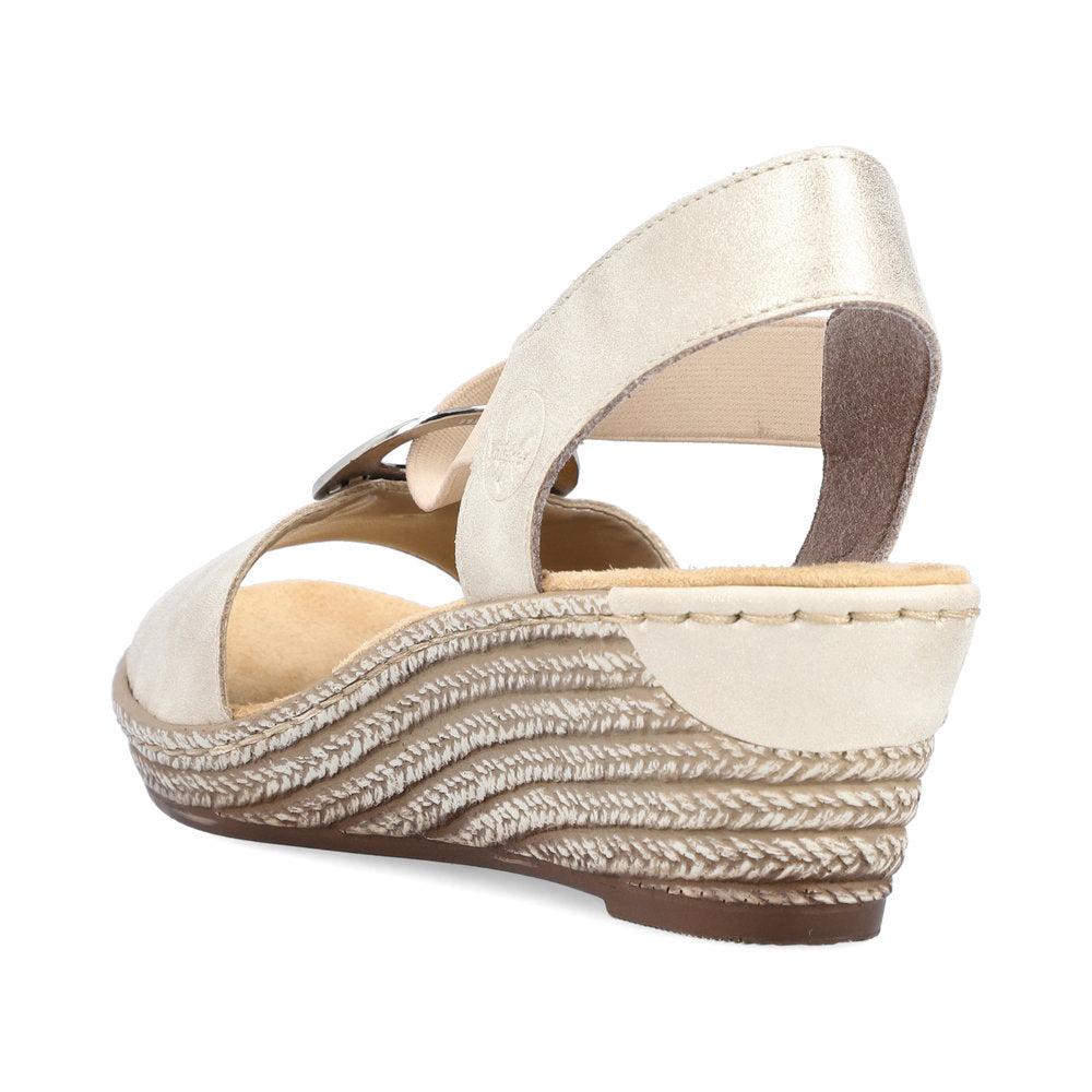 Rieker Women's Style 624H6 Dress Sandal - Beige aFnmA2Es