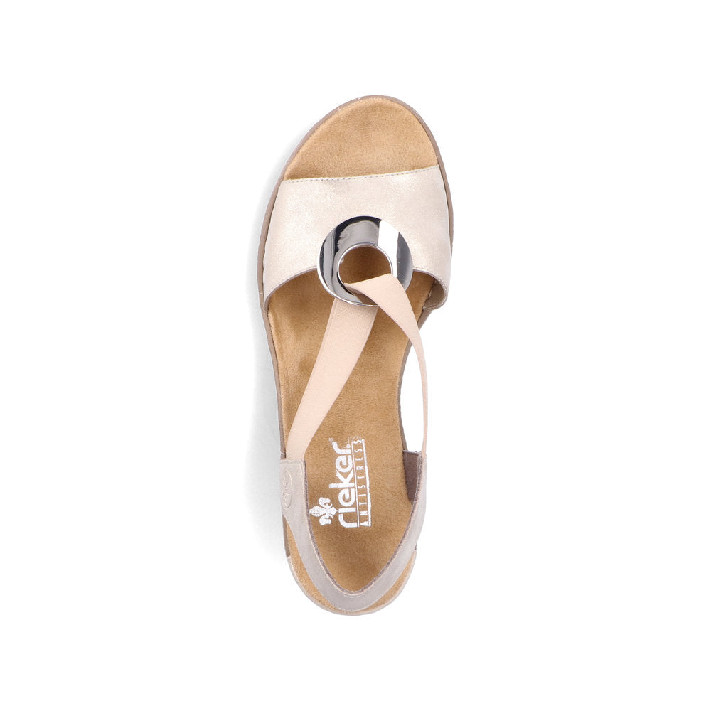 Rieker Women's Style 624H6 Dress Sandal - Beige aFnmA2Es