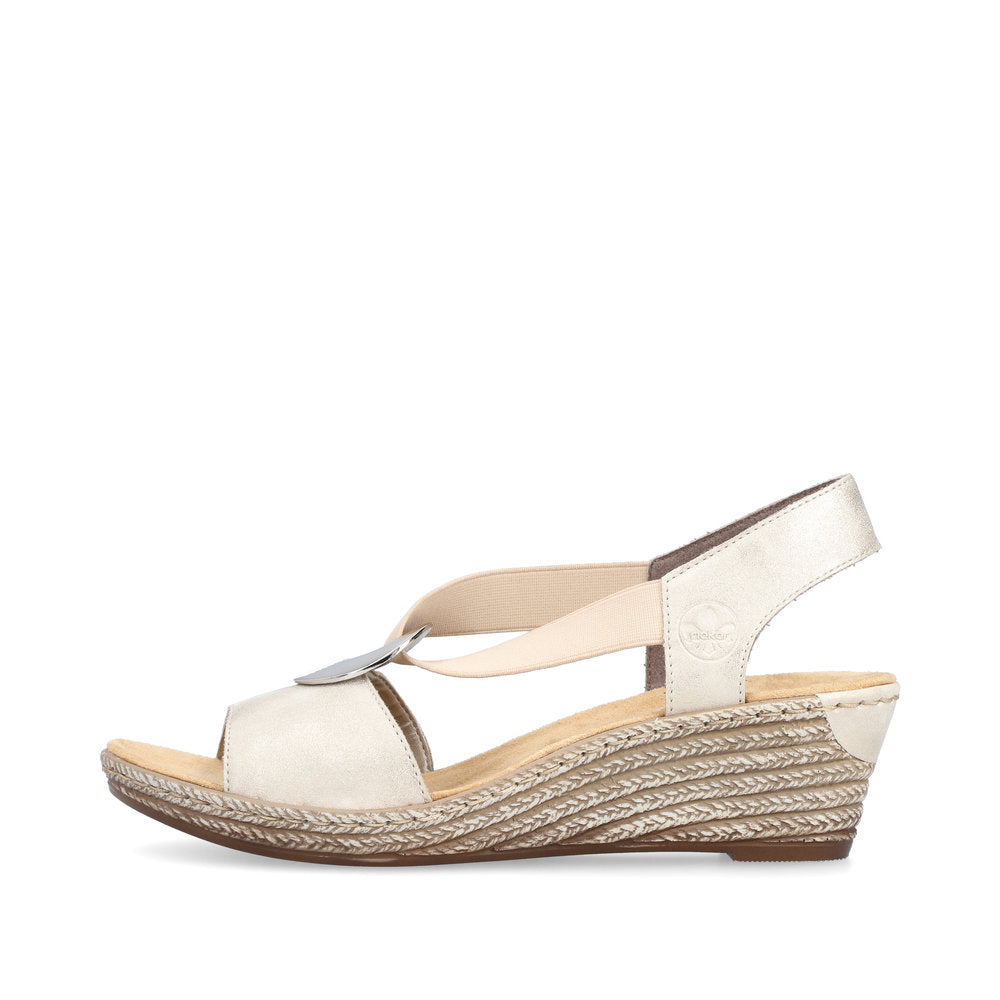 Rieker Women's Style 624H6 Dress Sandal - Beige aFnmA2Es