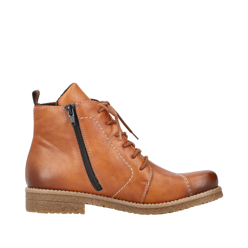 Rieker Synthetic Material Women's Short 73501 Ankle Boots - Brown oHCJSkFE