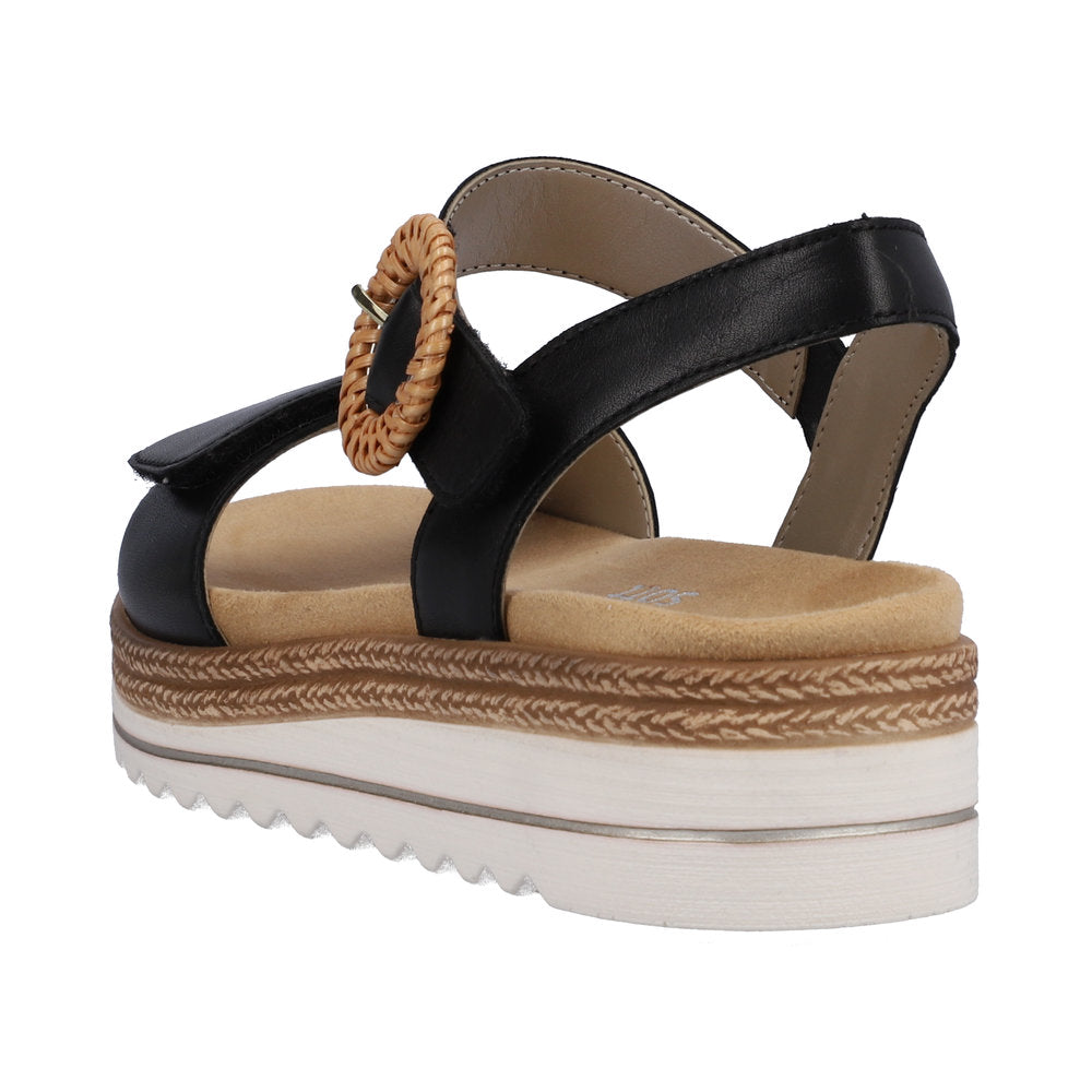 Remonte Women's Style D0Q52 Casual Sandal - Black biQVEzYp