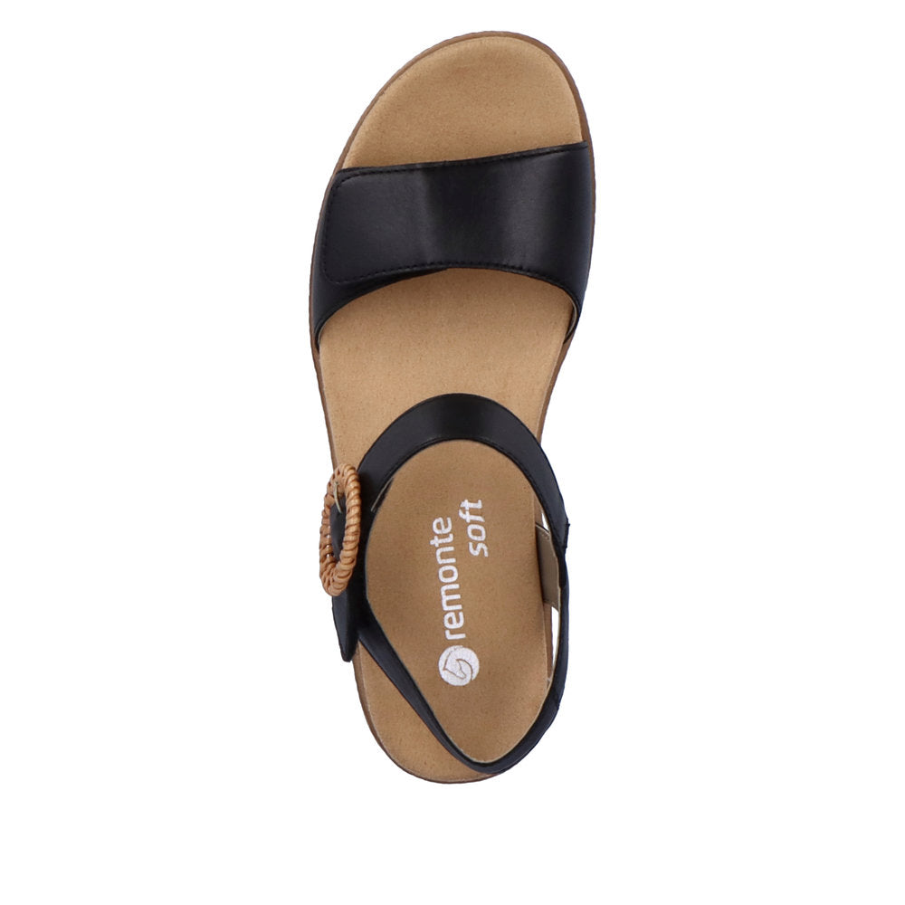 Remonte Women's Style D0Q52 Casual Sandal - Black biQVEzYp