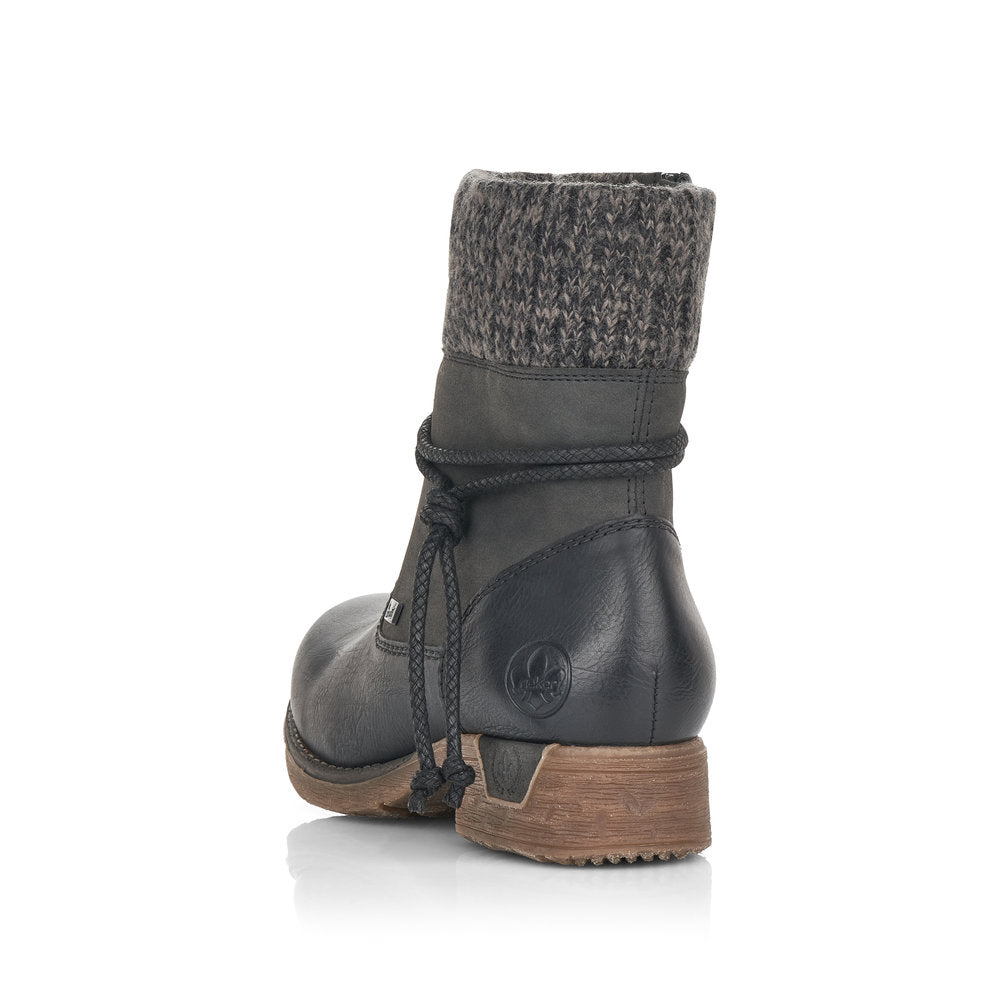 Rieker Synthetic Material Women's Short 79688 Ankle Boots - Black JpygCBnD