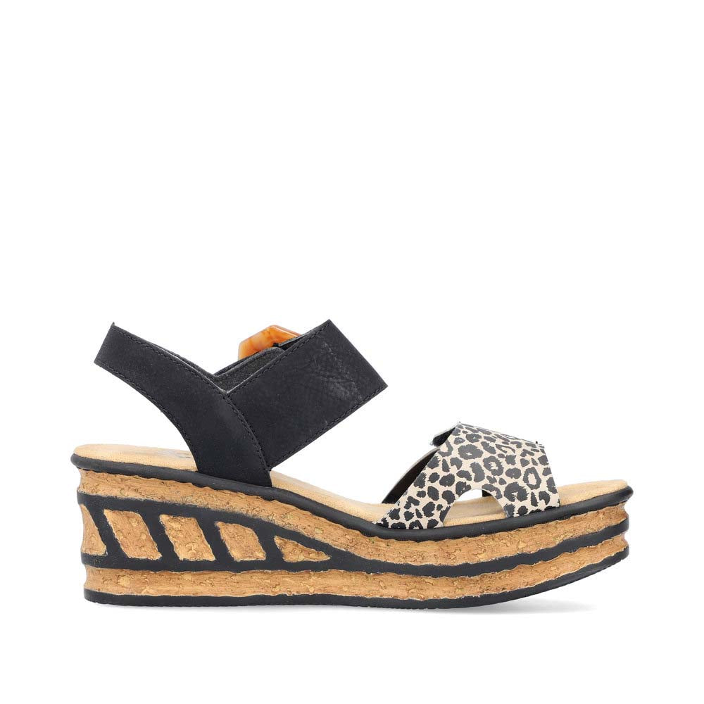 Rieker Women's Style 68176 Dress Sandal - Black Combination 0pUmgK96
