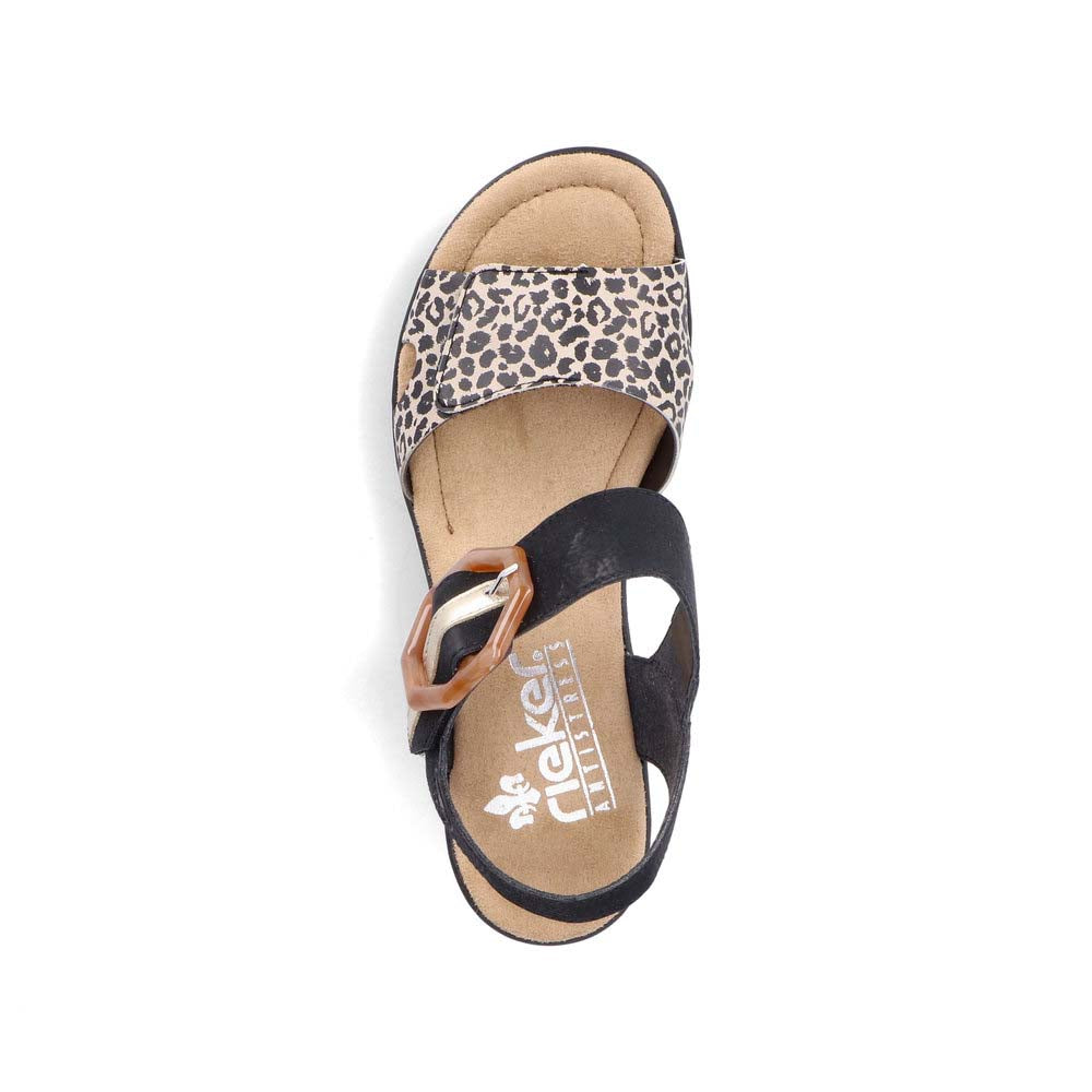 Rieker Women's Style 68176 Dress Sandal - Black Combination 0pUmgK96