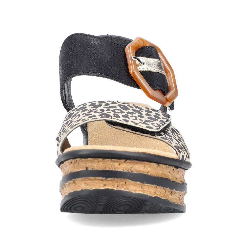Rieker Women's Style 68176 Dress Sandal - Black Combination 0pUmgK96