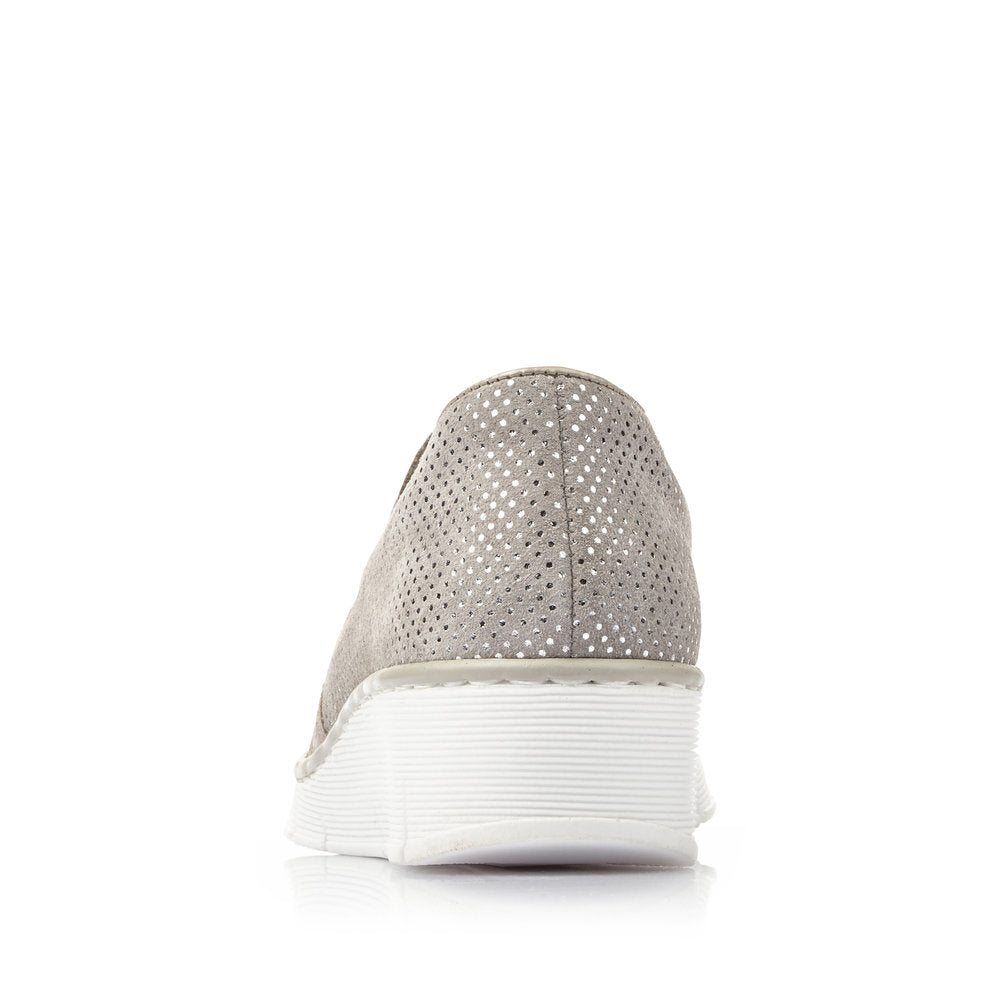 Rieker Women's Style 537W4 Casual Slip-On - Grey Combination dx98TEmT