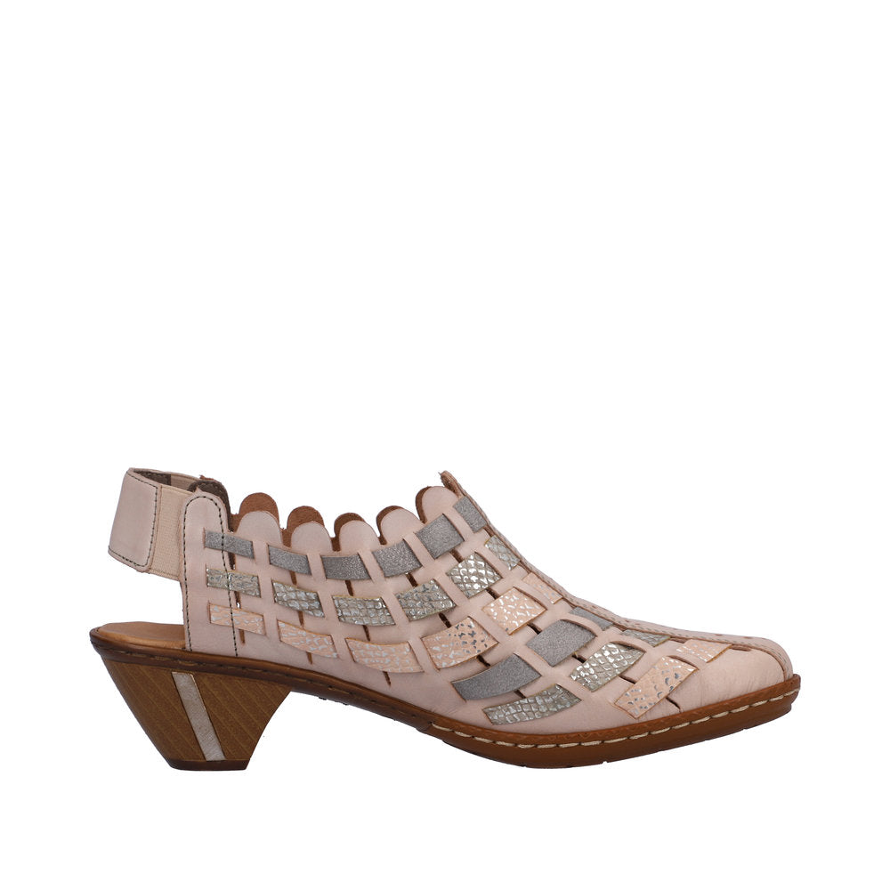 Rieker Women's Style 46778 Dress Sling-Back - Beige Combination nUBFg6gc