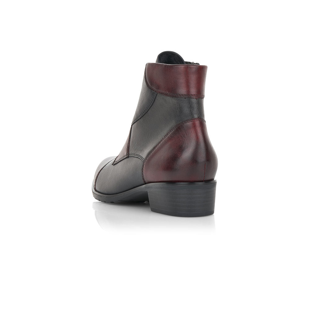 Remonte Leather Women's Mid Height D6882 Ankle Boots - Blue Combination ndaXSMWr