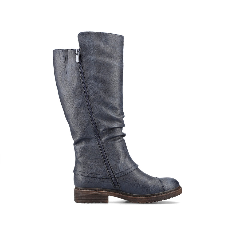 Rieker Synthetic Leather Women's' Tall 94791 Tall Boots - Blue b7IKw4rt