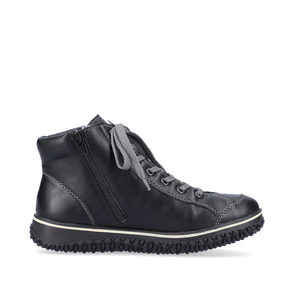 Rieker Synthetic Leather Women's Short Z4215 Ankle Boots - Black I3BPOs1g