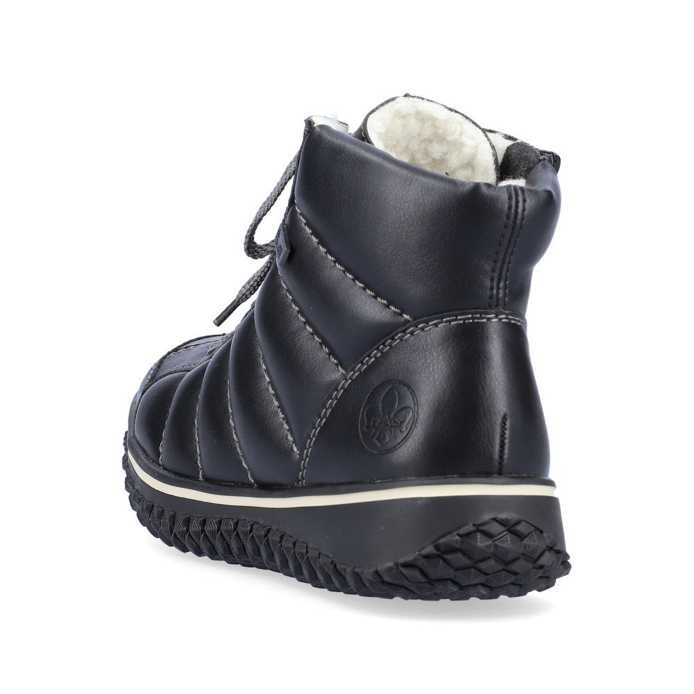 Rieker Synthetic Leather Women's Short Z4215 Ankle Boots - Black I3BPOs1g