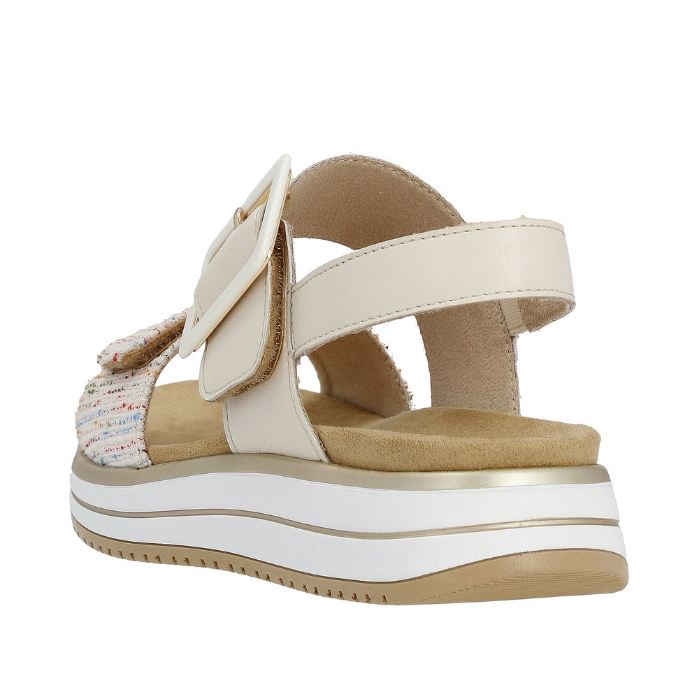 Remonte Women's Style D1J53 Casual Sandal - Beige Combination H06ImJBx