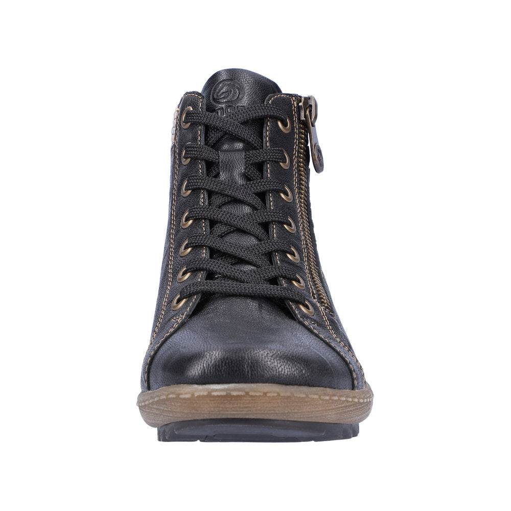 Remonte Leather Women's Short R1485 Ankle Boots - Black Combination 6mY85qxo