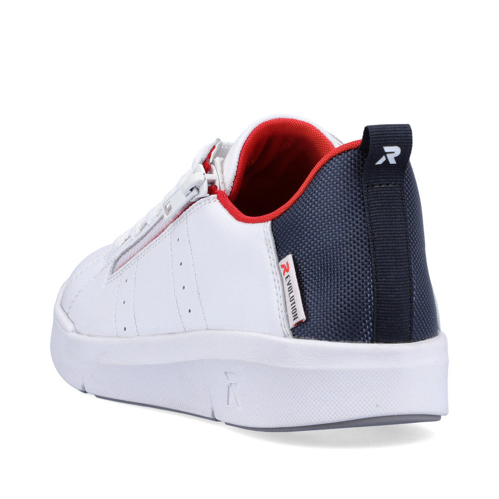 Rieker Evolution Women's Style 41906 Athletic Lace-Up With Zip - White cIfpsnXX