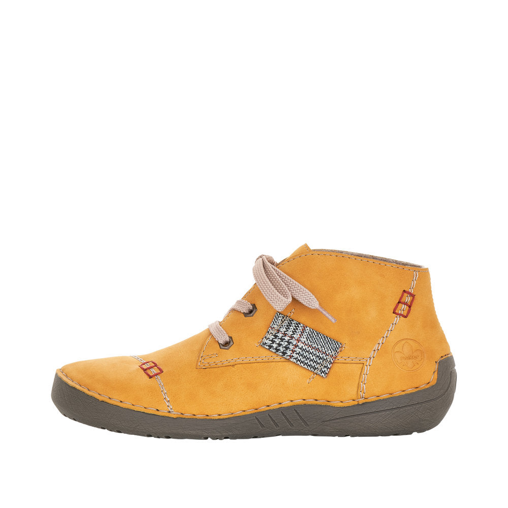 Rieker Synthetic Material Women's Short 52543 Ankle Boots - Yellow mbWysSmT