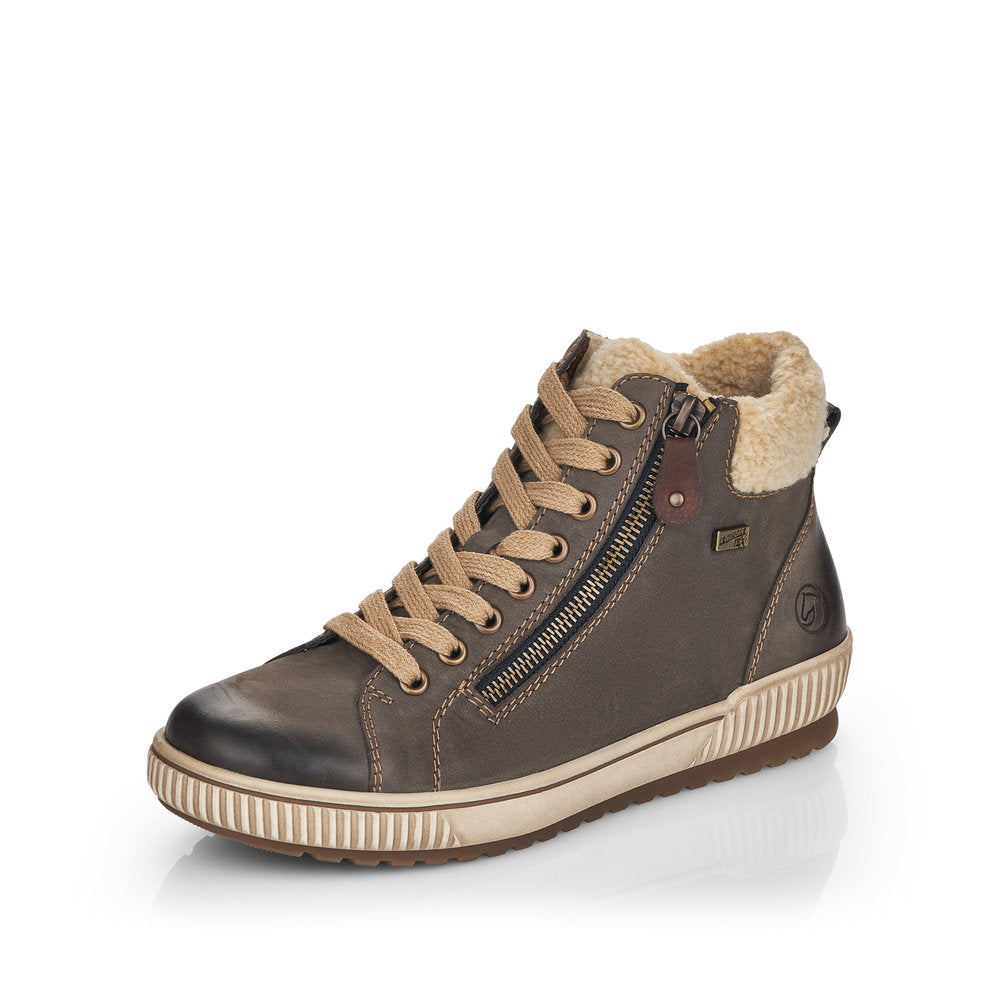 Remonte Suede Leather Women's Mid Height D0770-02 Ankle Boots - Grey Combination