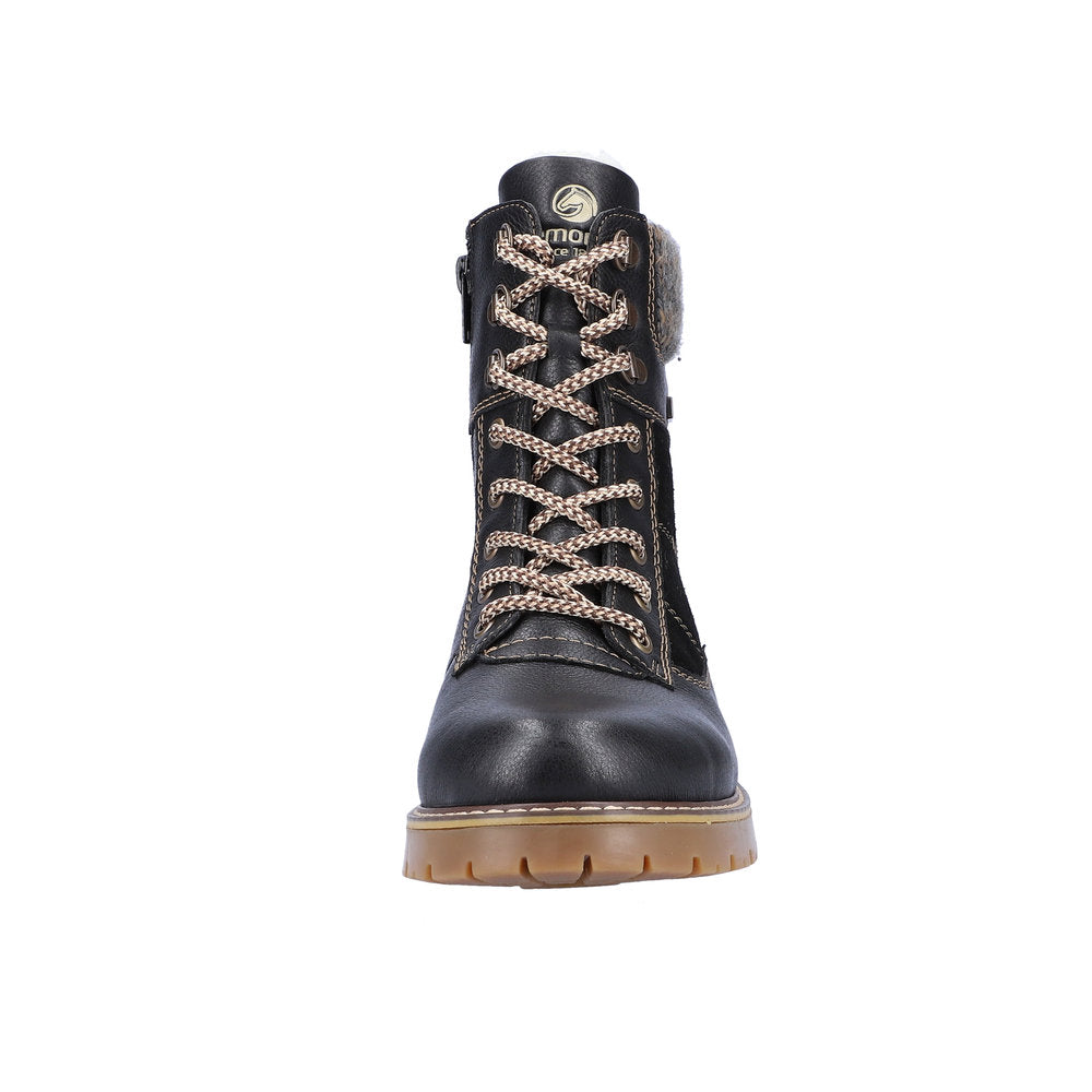 Remonte Leather Women's Mid Height D9378-00 Mid-Height Bootsflip Grip - Black Combination Fg4waLS5