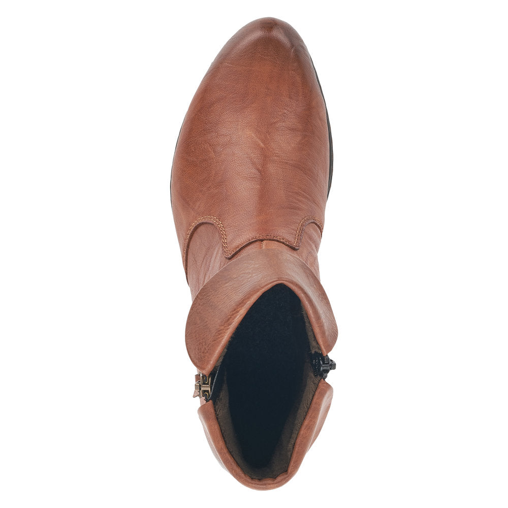 Rieker Leather Women's Short Y07A8 Ankle Boots - Brown bURJJxkF