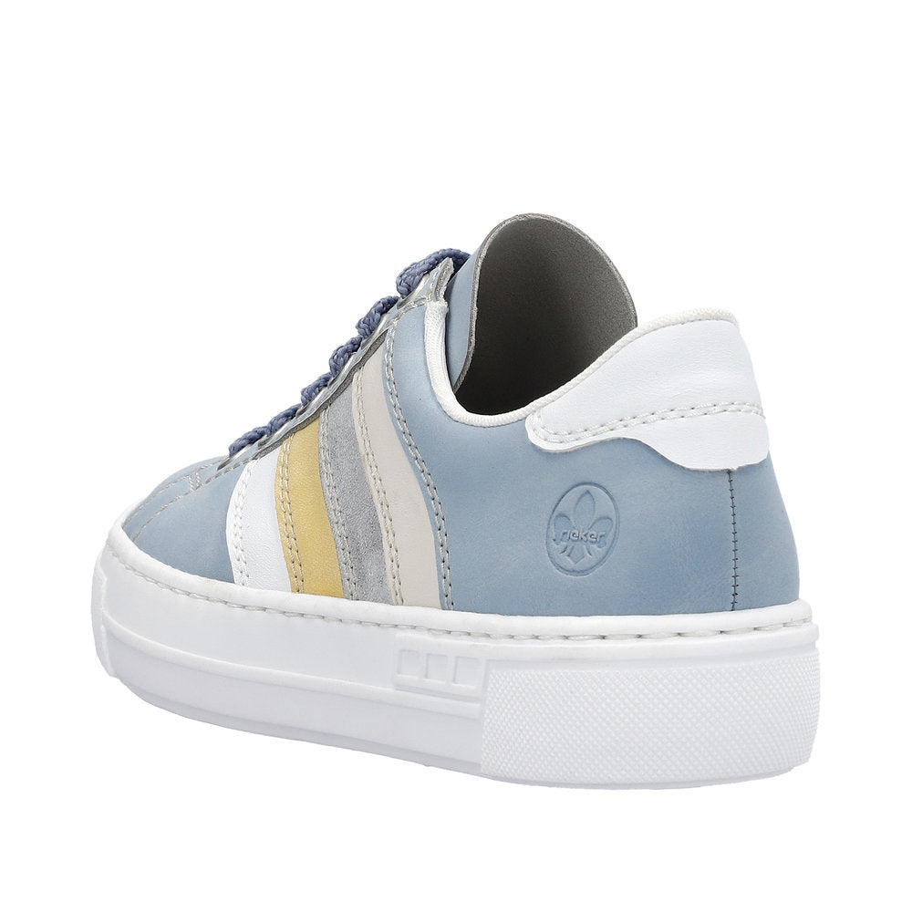 Rieker Women's Style L8802 Athletic Lace-Up - Blue Combination nxgeDYfj