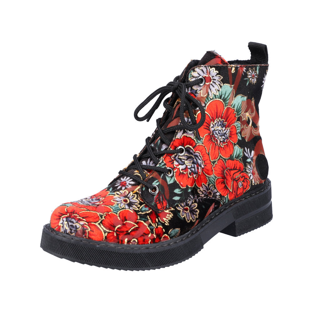 Rieker Synthetic Leather Women's Short 72010-14 Ankle Boots - Multi