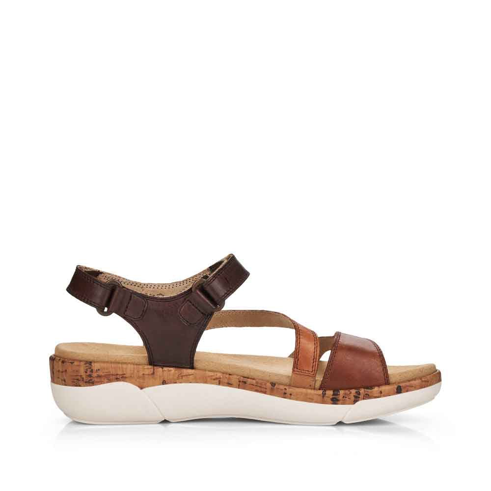 Remonte Women's Style R6850 Casual Sandal - Brown Combination bVRzFFnS