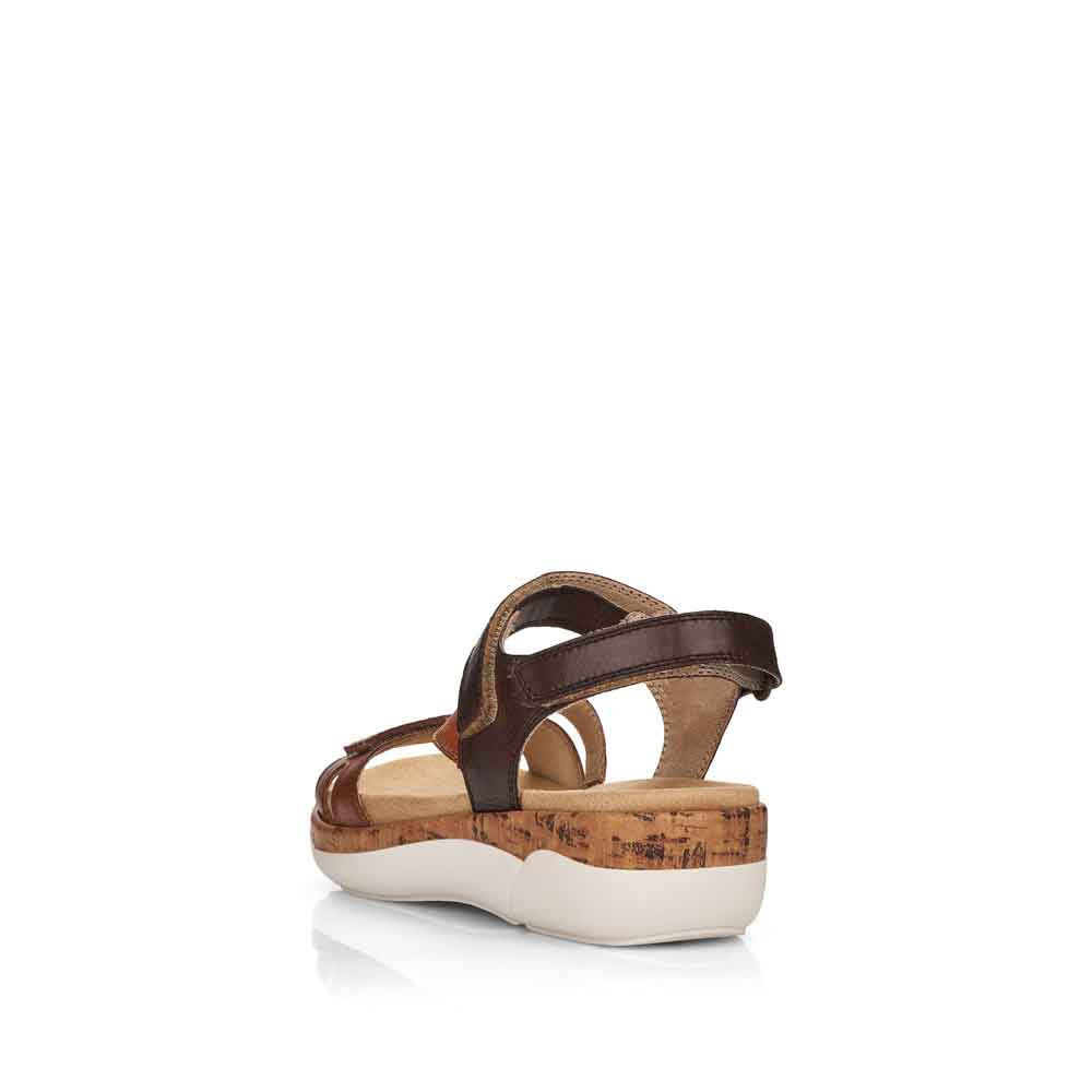 Remonte Women's Style R6850 Casual Sandal - Brown Combination bVRzFFnS