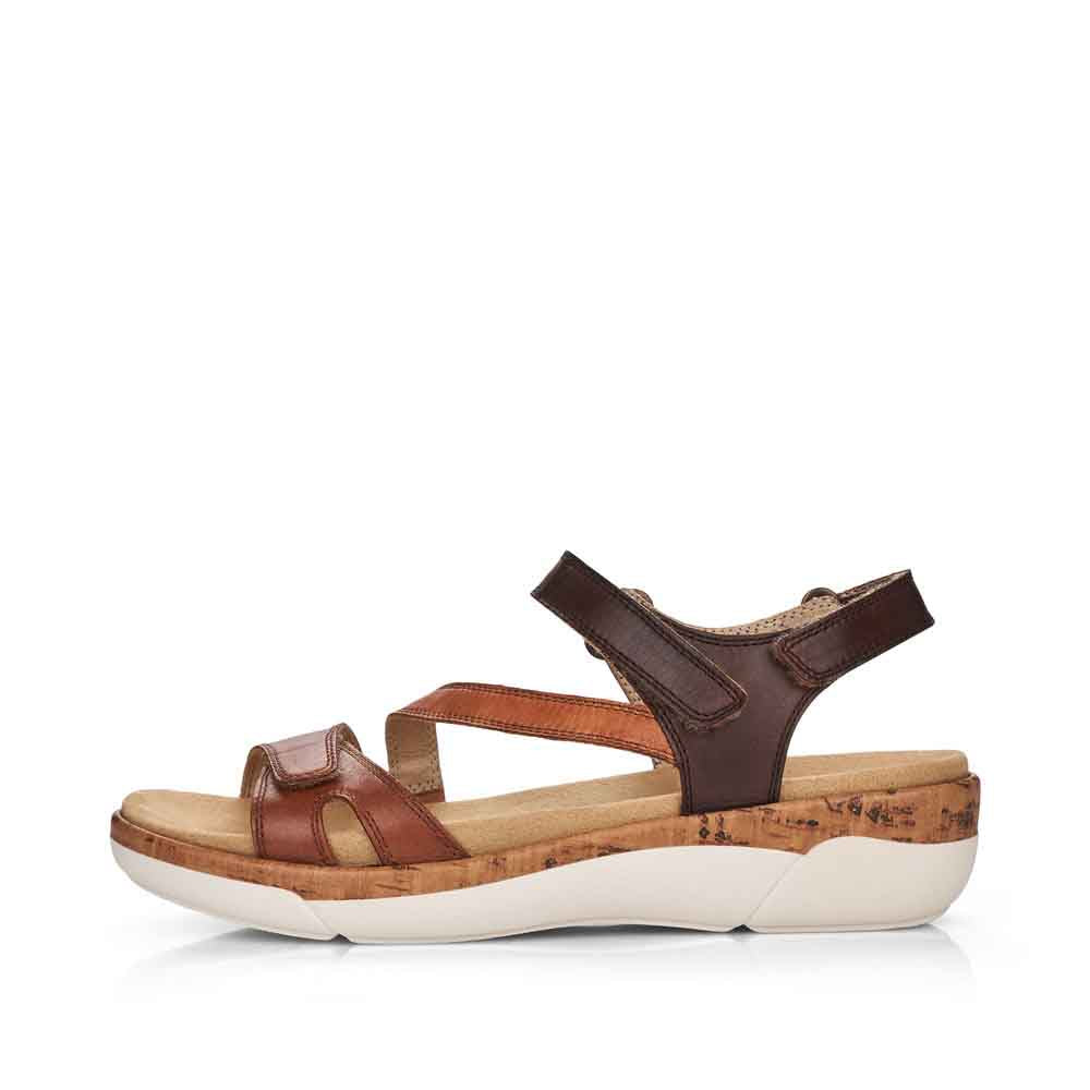 Remonte Women's Style R6850 Casual Sandal - Brown Combination bVRzFFnS