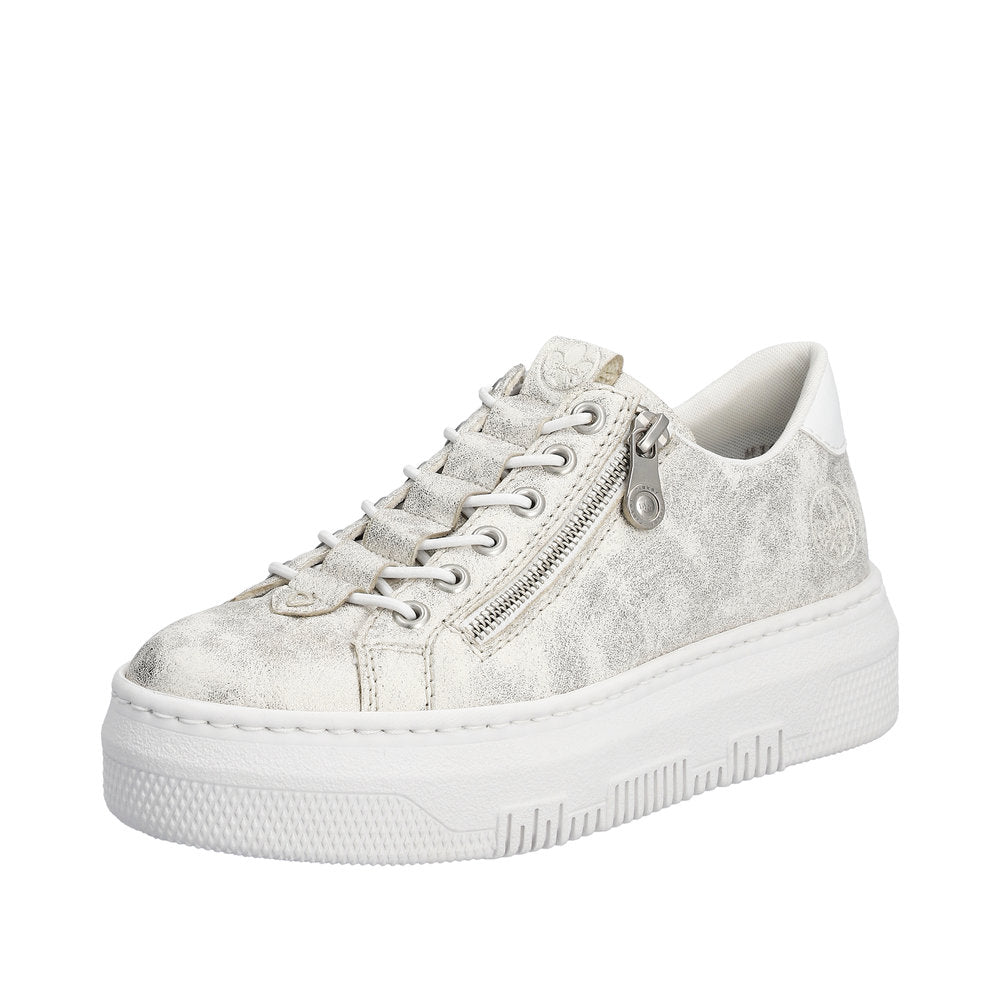 Rieker Women's Style M1953 Athletic Zipper - White