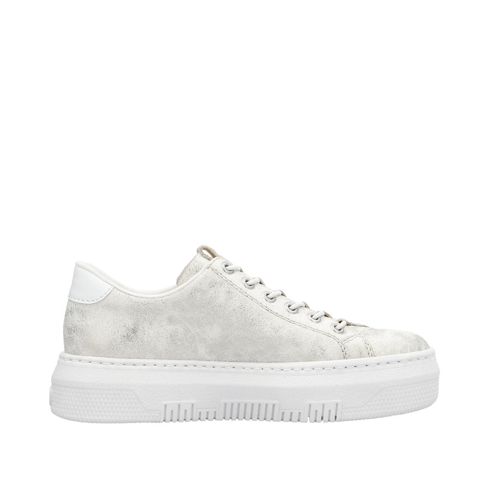 Rieker Women's Style M1953 Athletic Zipper - White CmQYWDxL