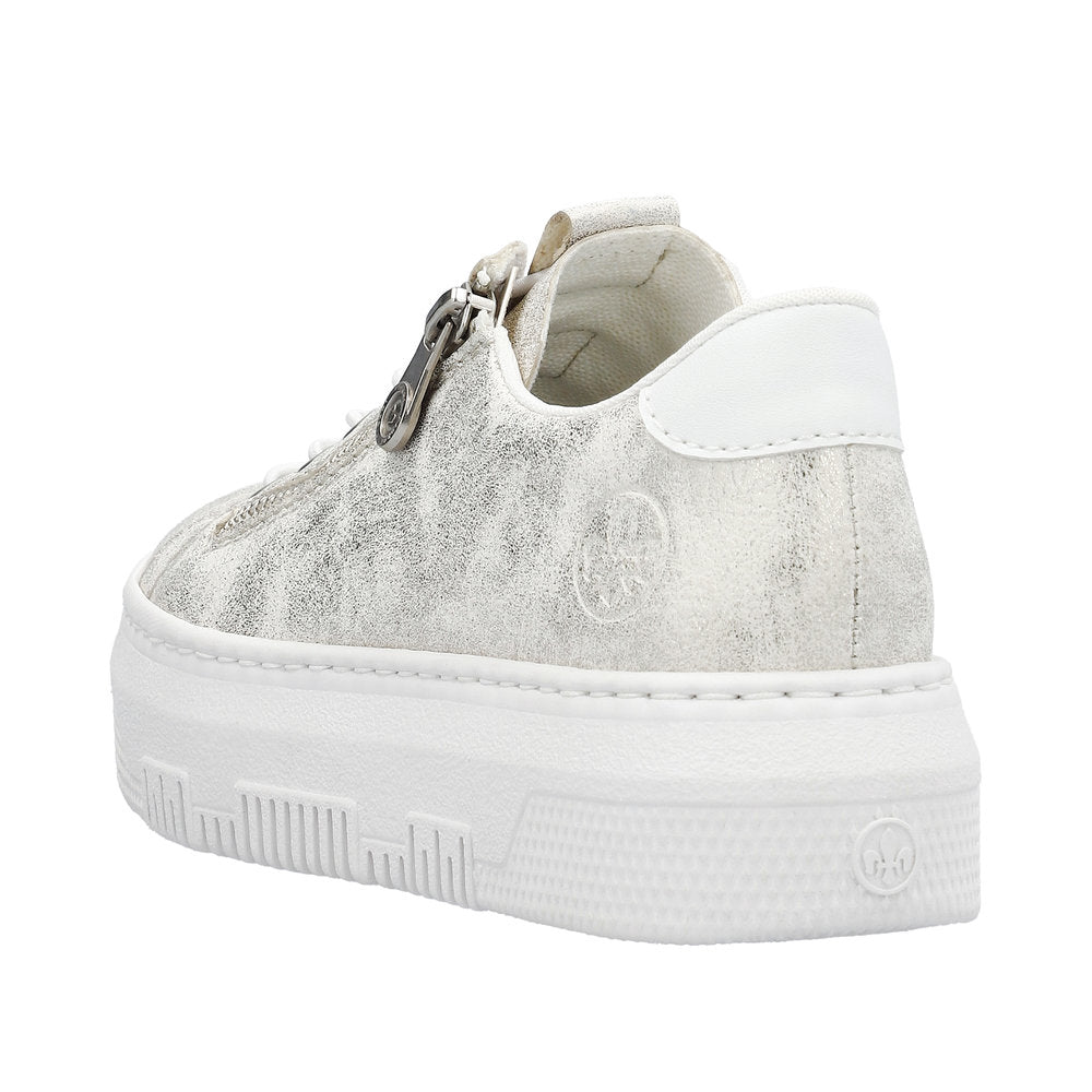 Rieker Women's Style M1953 Athletic Zipper - White CmQYWDxL