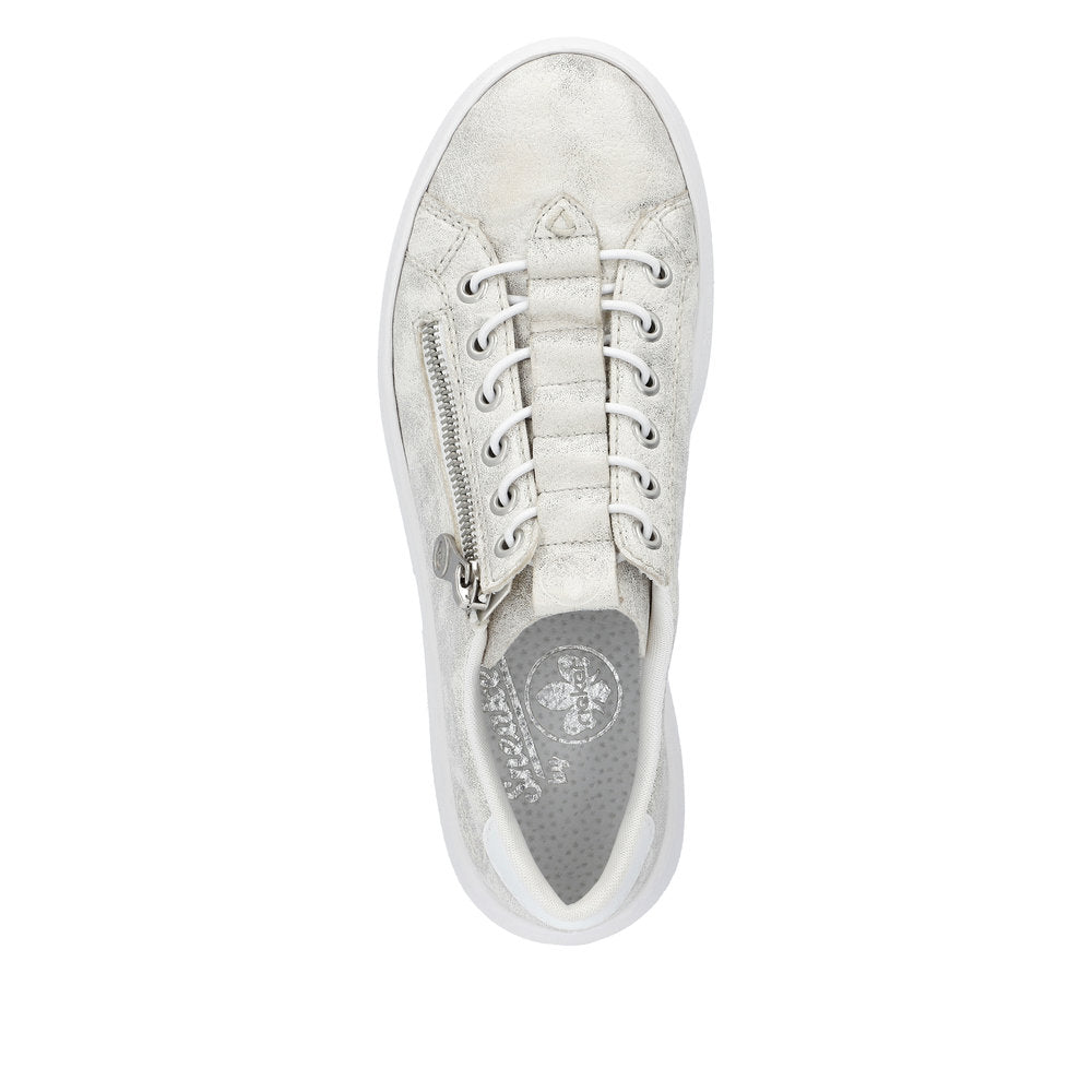 Rieker Women's Style M1953 Athletic Zipper - White CmQYWDxL