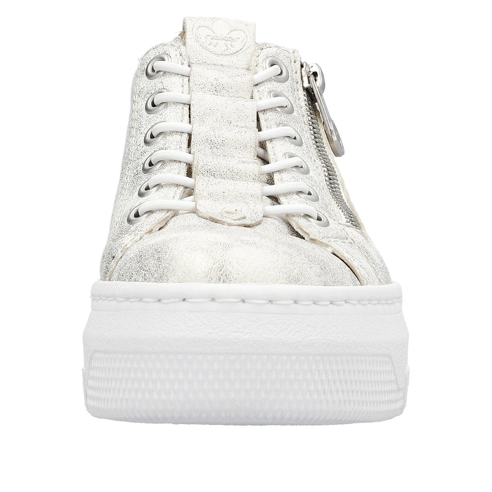 Rieker Women's Style M1953 Athletic Zipper - White CmQYWDxL