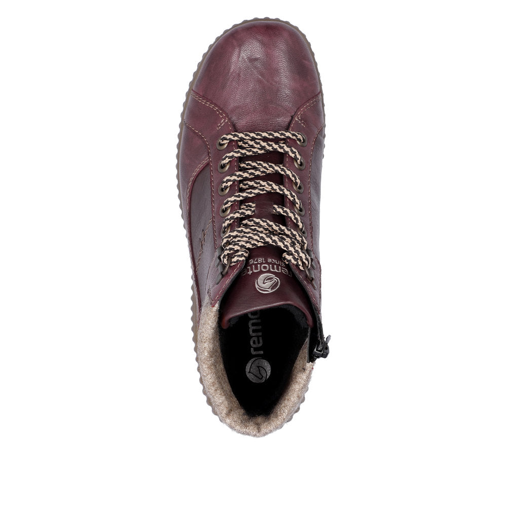 Remonte Leather Women's Mid Height R8276-01 Mid-Height Boots - Red Combination 8fNqhaHZ