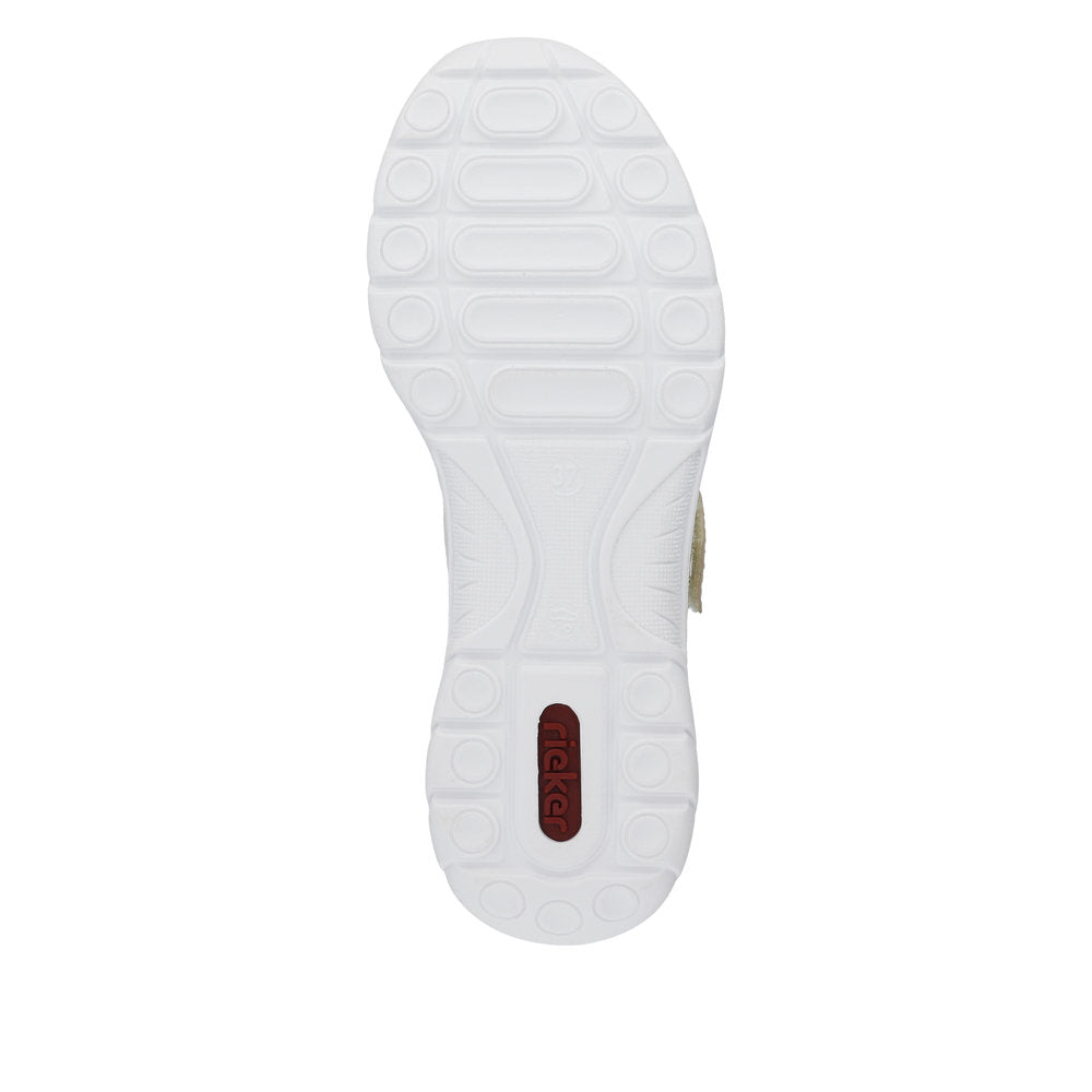 Rieker Women's Style L32B5 Casual Ballerina With Strap - White Combination IWbgIUGI