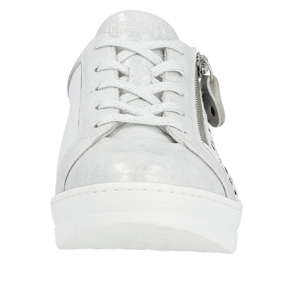 Remonte Women's Style D5830 Casual Lace-Up With Zip - Silver\/Platinum rmrMZOzF