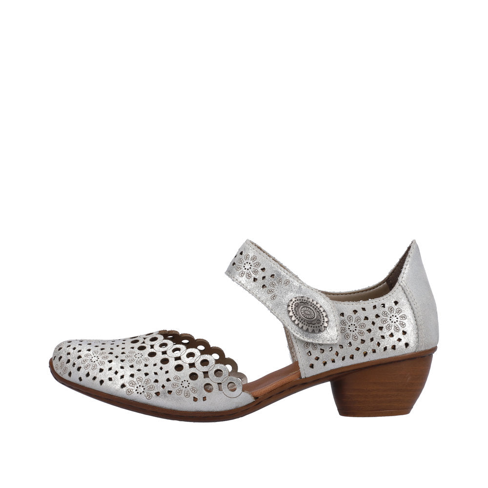 Rieker Women's Style 43753 Dress Open Shank - Silver\/Platinum hix1feSz