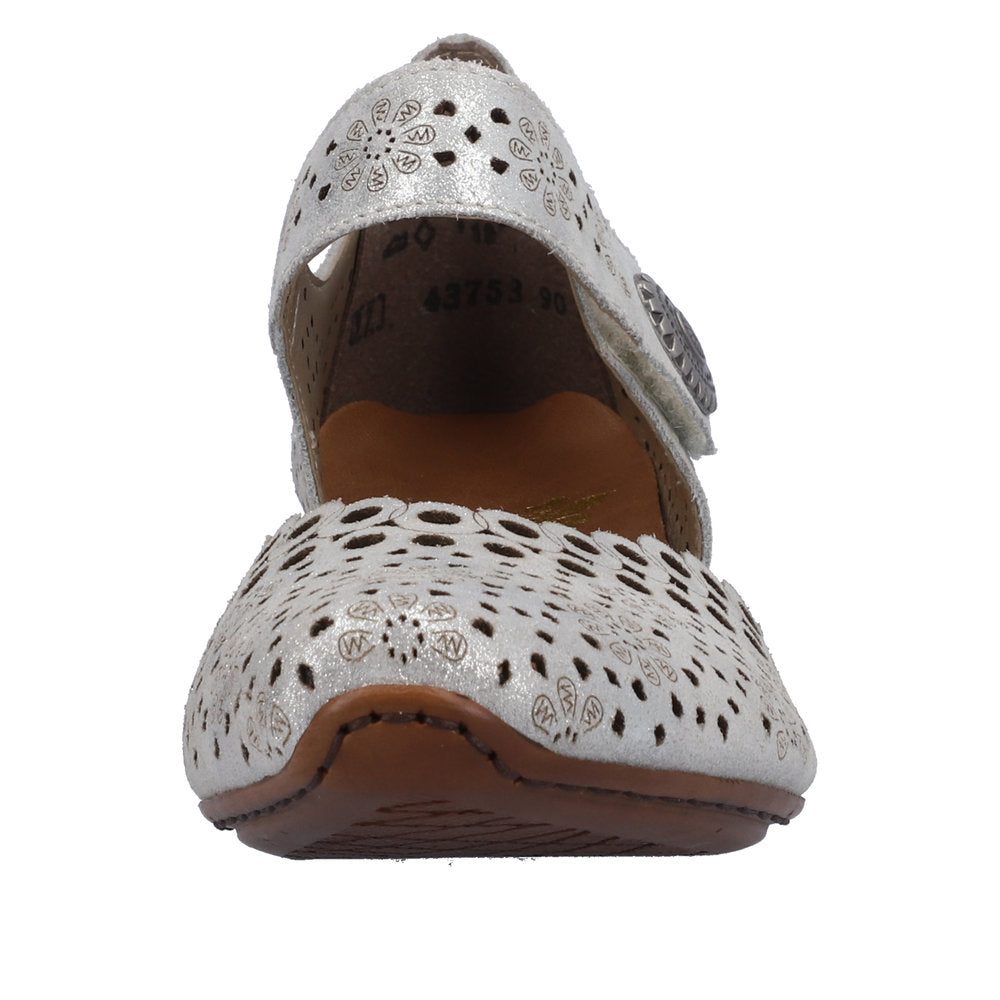 Rieker Women's Style 43753 Dress Open Shank - Silver\/Platinum hix1feSz