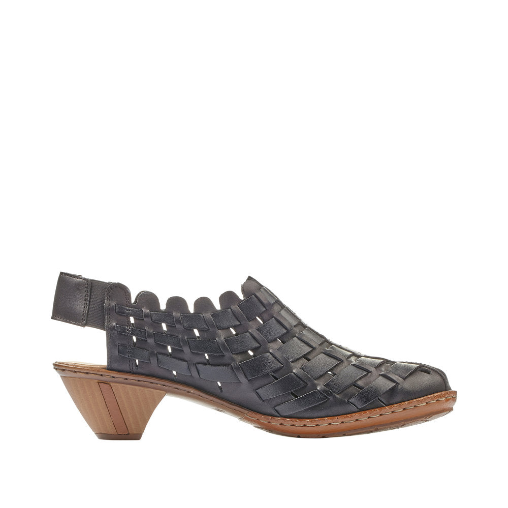 Rieker Women's Style 46778 Dress Sling-Back - Black JAlyW5zB