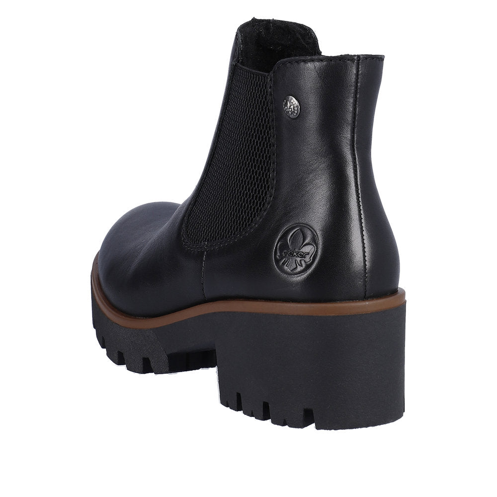 Rieker Synthetic Material Women's Short 79265 Ankle Boots - Jet Black h0cFnQNs