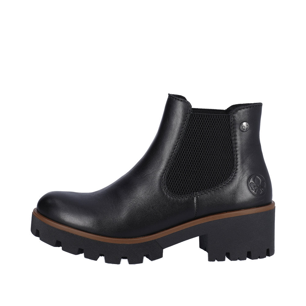 Rieker Synthetic Material Women's Short 79265 Ankle Boots - Jet Black h0cFnQNs