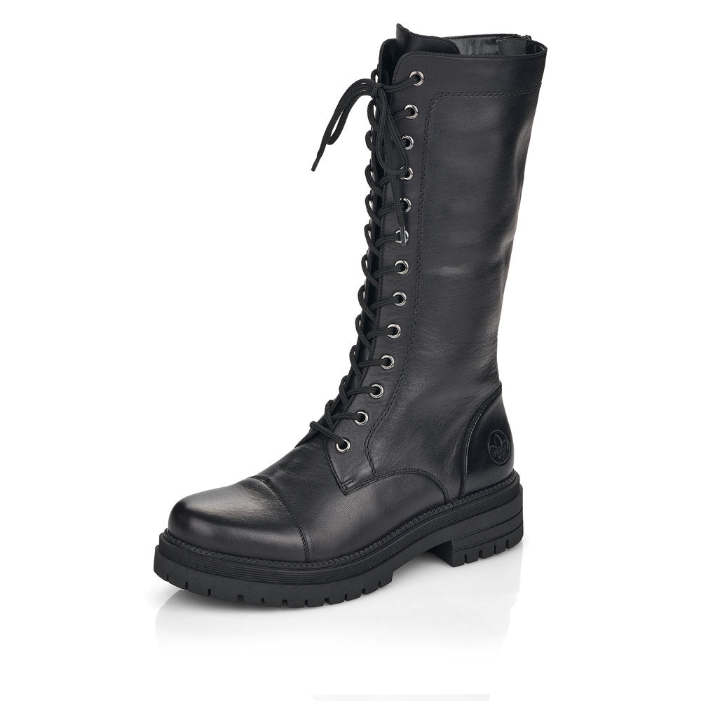 Rieker Leather Women's Mid Height Y3132 Mid-Height Boots - Black