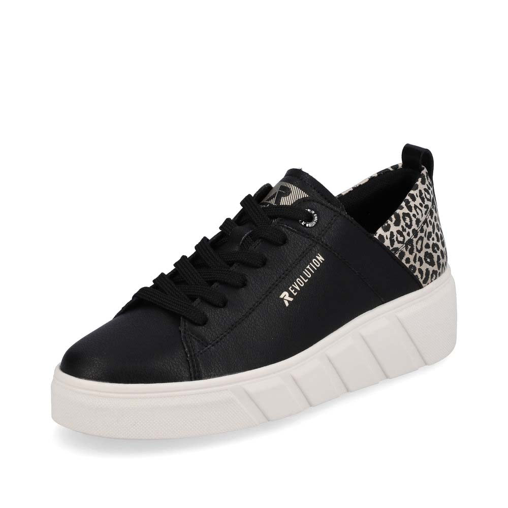 Rieker Evolution Women's Style W0502 Athletic Lace-Up - Black Combination