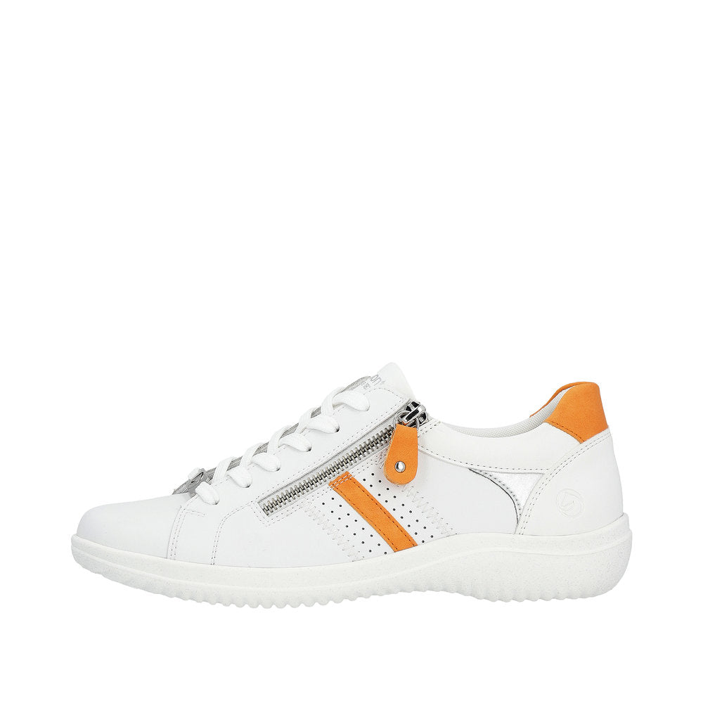 Remonte Women's Style D1E01 Athletic Lace-Up With Zip - Orange VGwk6I3X
