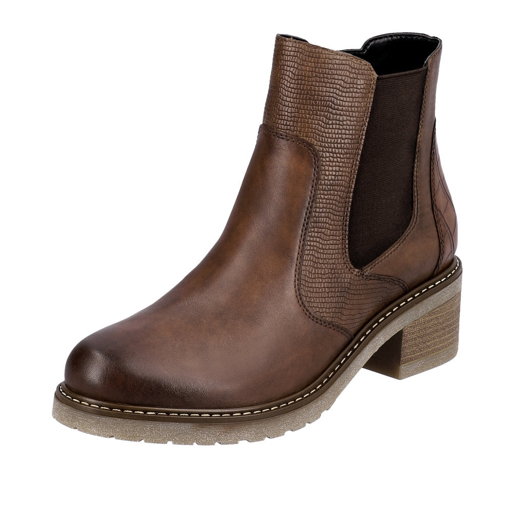 Remonte Leather Women's Mid Height D1A71 Mid-Height Boots - Brown