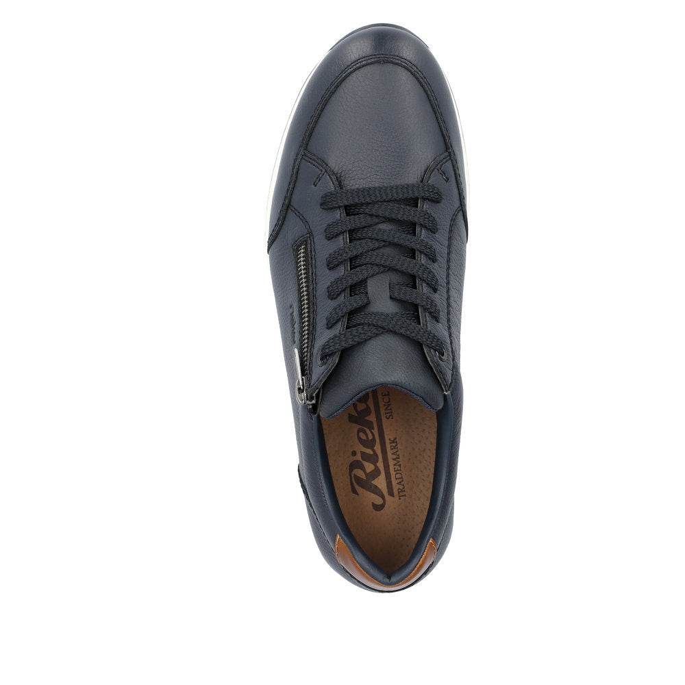Rieker Men's Style 11903 Casual Lace-Up With Zip - Blue NpkgVFB5