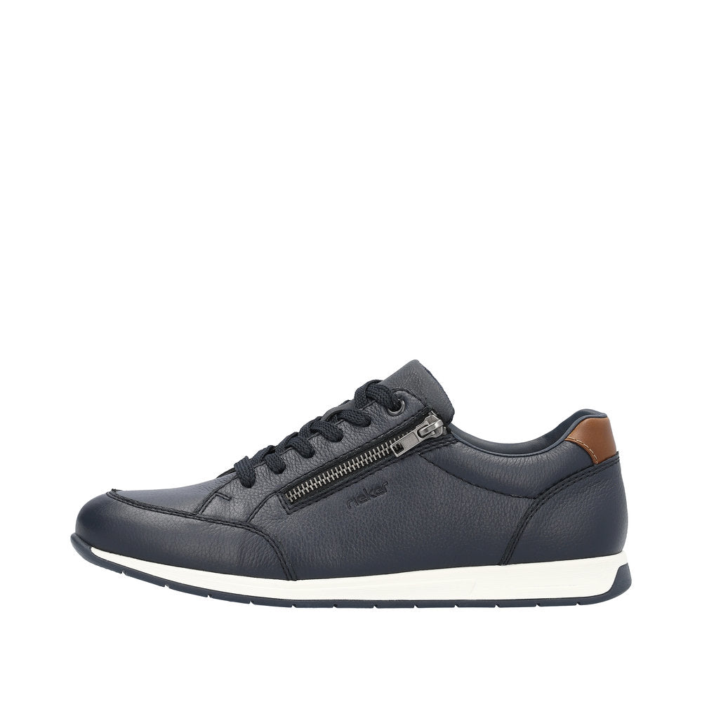 Rieker Men's Style 11903 Casual Lace-Up With Zip - Blue NpkgVFB5